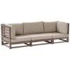 TRANI - Loungebank 3-zits - Bruin - Acaciahout -VIDAXL Winkel 1000132686