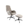Fauteuil Bouclé Taupe/Zwart - Voetenbank - 70x77x110cm - Sifton -VIDAXL Winkel 1000132905
