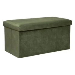 Atmosphera Poef/hocker - Opvouwbaar - Dennengroen - 76 X 38 X 38 Cm
