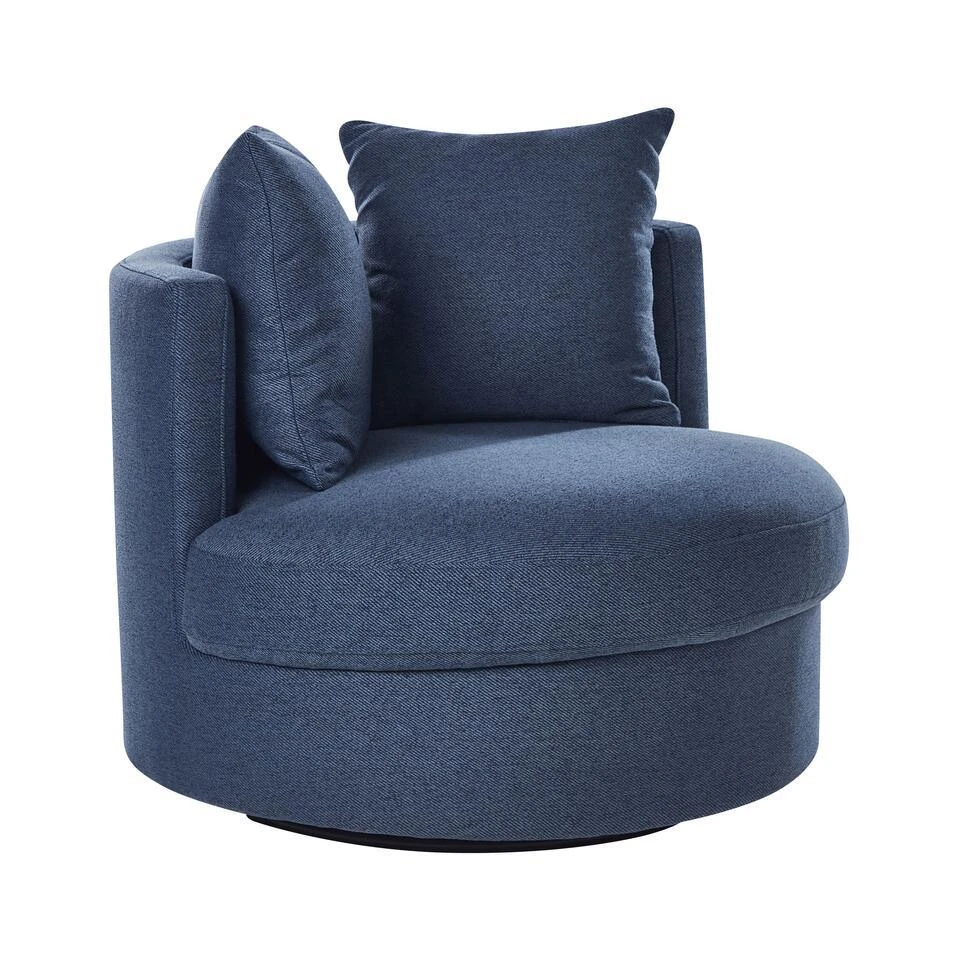 DALBY - Fauteuil - Blauw - Stof 1 DALBY - Fauteuil - Blauw - Stof