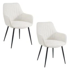 Housecraft Living Maud Eetkamerstoelen Off-White - Set Van 2