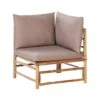 CERRETO - Hoekmodule Tuin - Taupe - Bamboe -VIDAXL Winkel 1000140254
