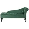 PESSAC - Chaise Longue - Donkergroen - Rechterzijde - Fluweel -VIDAXL Winkel 1000142908