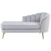 ALLIER - Chaise Longue - Grijs - Rechterzijde - Fluweel 29 ALLIER - Chaise Longue - Grijs - Rechterzijde - Fluweel -VIDAXL Winkel 1000142913
