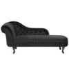 NIMES - Chaise Longue - Zwart - Linkerzijde - Fluweel -VIDAXL Winkel 1000142955