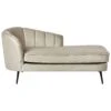 ALLIER - Chaise Longue - Beige - Linkerzijde - Fluweel