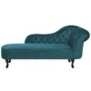 NIMES - Chaise Longue - Blauwgroen - Rechterzijde - Fluweel -VIDAXL Winkel 1000142990
