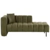 LANNILS - Chaise Longue - Groen - Linkszijdig - Fluweel -VIDAXL Winkel 1000143018