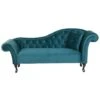 LATTES - Chaise Longue - Blauw - Rechterzijde - Fluweel -VIDAXL Winkel 1000143025