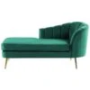 ALLIER - Chaise Longue - Groen - Rechterzijde - Fluweel -VIDAXL Winkel 1000143030