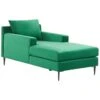 GUERET - Chaise Longue - Groen - Symmetrisch - Fluweel -VIDAXL Winkel 1000143034