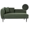 CHEVANNES - Chaise Longue - Donkergroen - Linkszijdig - Polyester -VIDAXL Winkel 1000143037