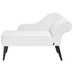 BIARRITZ - Chaise Longue - Wit - Rechtszijdig - Polyester