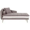 GONESSE - Chaise Longue - Bruin - Linkerzijde - Polyester -VIDAXL Winkel 1000143049