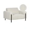 ASKIM - Fauteuil - Wit - Corduroy -VIDAXL Winkel 1000144180