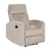VERDAL - Relaxfauteuil Handmatig - Beige - Fluweel -VIDAXL Winkel 1000144243