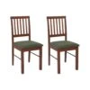 ORONO - Eetkamerstoel Set Van 2 - Donkergroen - Hout -VIDAXL Winkel 1000144377