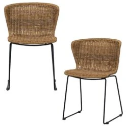 WOOOD Wings Tuinstoelen - Touw/Metaal - Naturel - Set Van 2