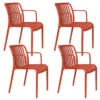 Housecraft Living Mante Tuinstoelen Terra/ Rood - Set Van 4 9 Housecraft Living Mante Tuinstoelen Terra/ Rood - Set Van 4 -VIDAXL Winkel 1000147889