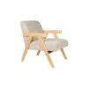 Housecraft Living Panadero Fauteuil Met Armleuning Hout Naturel/ Beige -VIDAXL Winkel 1000148236