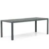 Dining Tuintafel Rechthoekig 210 X 85 Cm Aluminium Grijs Venustas