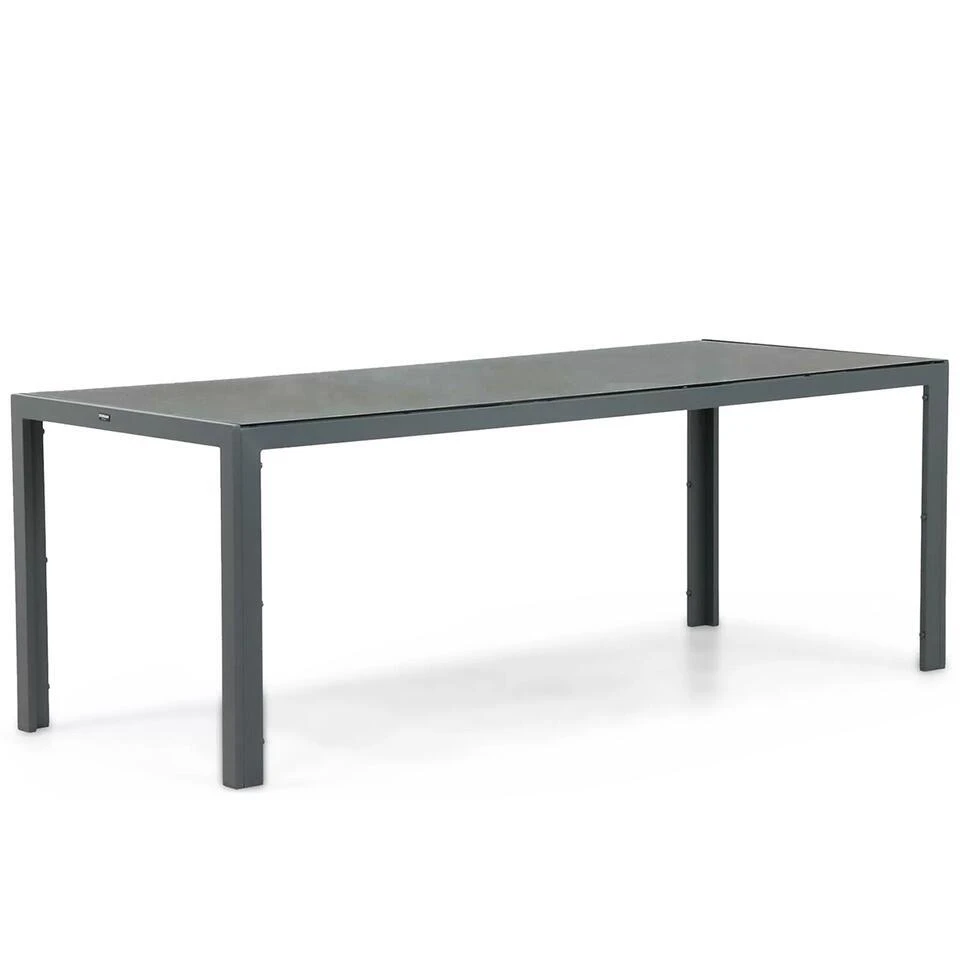 Dining Tuintafel Rechthoekig 210 X 85 Cm Aluminium Grijs Venustas 1 Dining Tuintafel Rechthoekig 210 X 85 Cm Aluminium Grijs Venustas