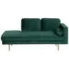 MIRAMAS - Chaise Longue - Smaragdgroen - Rechterzijde - Fluweel -VIDAXL Winkel 1000154397