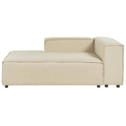 APRICA - Chaise Longue - Beige - Rechterzijde - Linnen