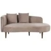 CHAUMONT - Chaise Longue - Taupe - Linkerzijde - Fluweel -VIDAXL Winkel 1000154403