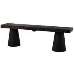 WOOOD Clyde Bankje - Hout - Donkerbruin - 45x150x30