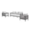 Diamo Loungeset - 3-delig - Carbon Black - Grey Sand - Valley Sand -VIDAXL Winkel 1000155831