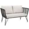 Tectake - Tuin-loungebank Sundo In Rope-design Van Wicker, Antraciet -VIDAXL Winkel 1000156596