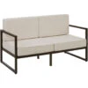 Tectake - Tuin-loungebank Comosa, 2-zits, Ultradikke Kussens, Bruin / Beige