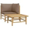 VidaXL - Loungeset - Taupe - Bamboe -VIDAXL Winkel 1000156796
