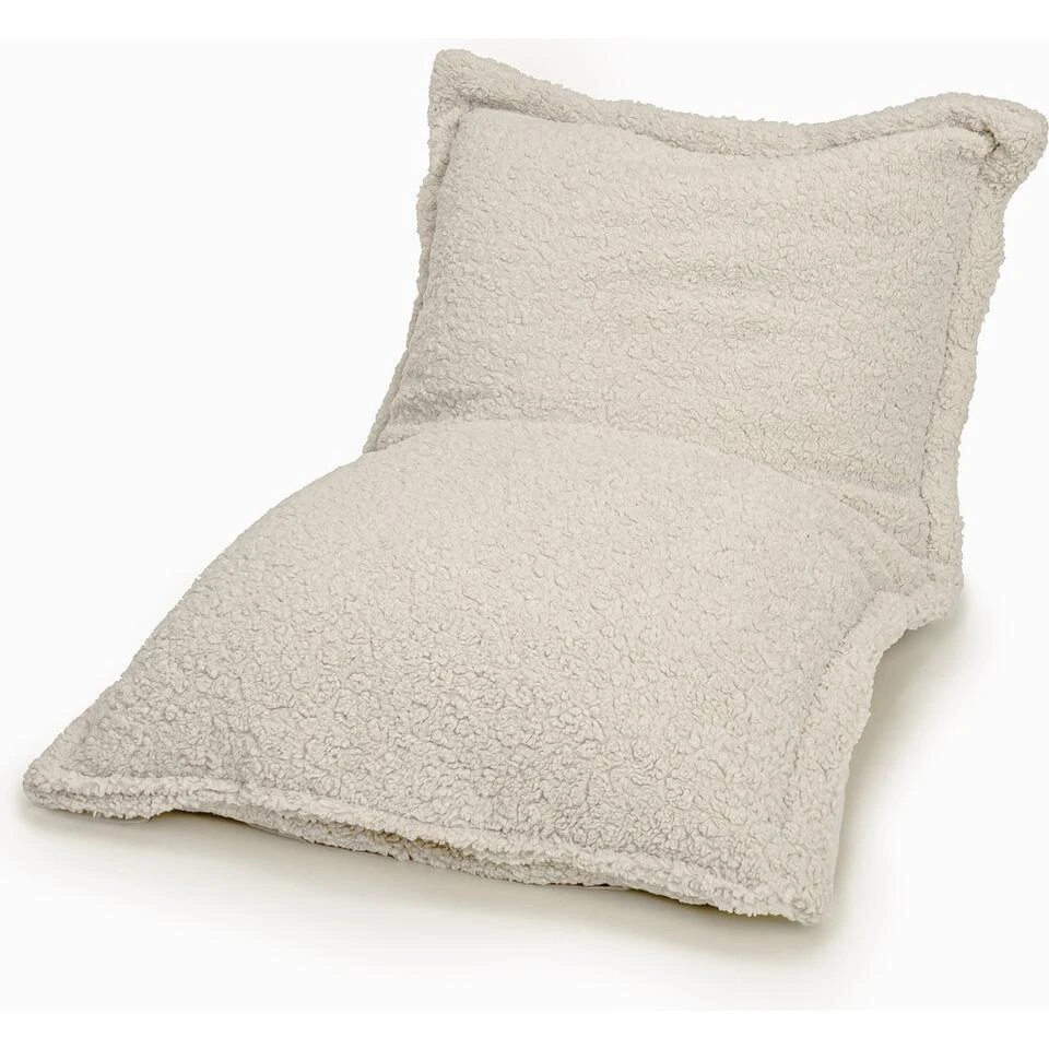 BobbelHome - Sfeervolle Zitzak/zitkussen - Teddy - Beige 1 BobbelHome - Sfeervolle Zitzak/zitkussen - Teddy - Beige