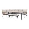 GI Allasio Lounge-dining Hoekset (6-delig) - Carbon Black/Zand