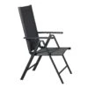 Hioshop Kelly 1 X Tuinstoel- Verstelbare Rug- 7 Posities- Zwart/grijs 8 Hioshop Kelly 1 X Tuinstoel- Verstelbare Rug- 7 Posities- Zwart/grijs -VIDAXL Winkel 1000158769
