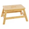 Voetenbankje/krukje - Bamboe - 47 X 33 X 25 Cm - Max 150 Kilo -VIDAXL Winkel 1000159129