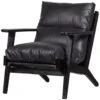 WOOOD Houston Fauteuil - Leer- Zwart - 86x71x71 -VIDAXL Winkel 1000160669