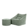 Icon Zitzak En XL Poef Natalia - Chenille Zitzak Fauteuil - Saliegroen -VIDAXL Winkel 1000161237