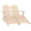 VidaXL - Tuinstoel 2-zits Adirondack - Bruin - Hout - Met Voetenban -VIDAXL Winkel 1000162963
