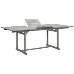VidaXL - Tuintafel - Grijs - Massief Acaciahout - (150-200)x100x75 Cm