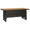 VidaXL - Tuintafel - Zwart - Acaciahout En Poly Rattan - 100x50x43/63 Cm -VIDAXL Winkel 1000163007