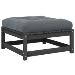 VidaXL - Tuinvoetenbank - Grijs - Grenenhout - Met Kussen