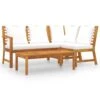 VidaXL - Loungeset - Crème - Acaciahout - 4 Stuks - Met Kussens -VIDAXL Winkel 1000163526