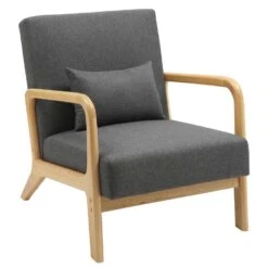 CLP Fauteuil Hibbing Natura Frame - Hout - Donkergrijs