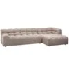 WOOOD Allure Chaise Longue Bank - Polyester - Bruin Melange-79x324x165 -VIDAXL Winkel 1000165022