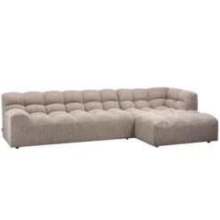 WOOOD Allure Chaise Longue Bank - Polyester - Bruin Melange-79x324x165