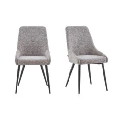 Eetkamerstoelen Set Van 2 - Oscar - Bruin - Stof