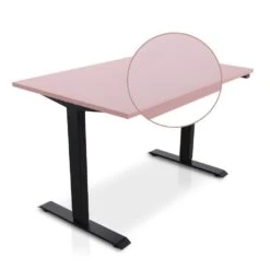 MRC EASY Zit-Sta Bureau – Elektrisch Verstelbaar – 120x80 Cm – Blad Dusty Rose